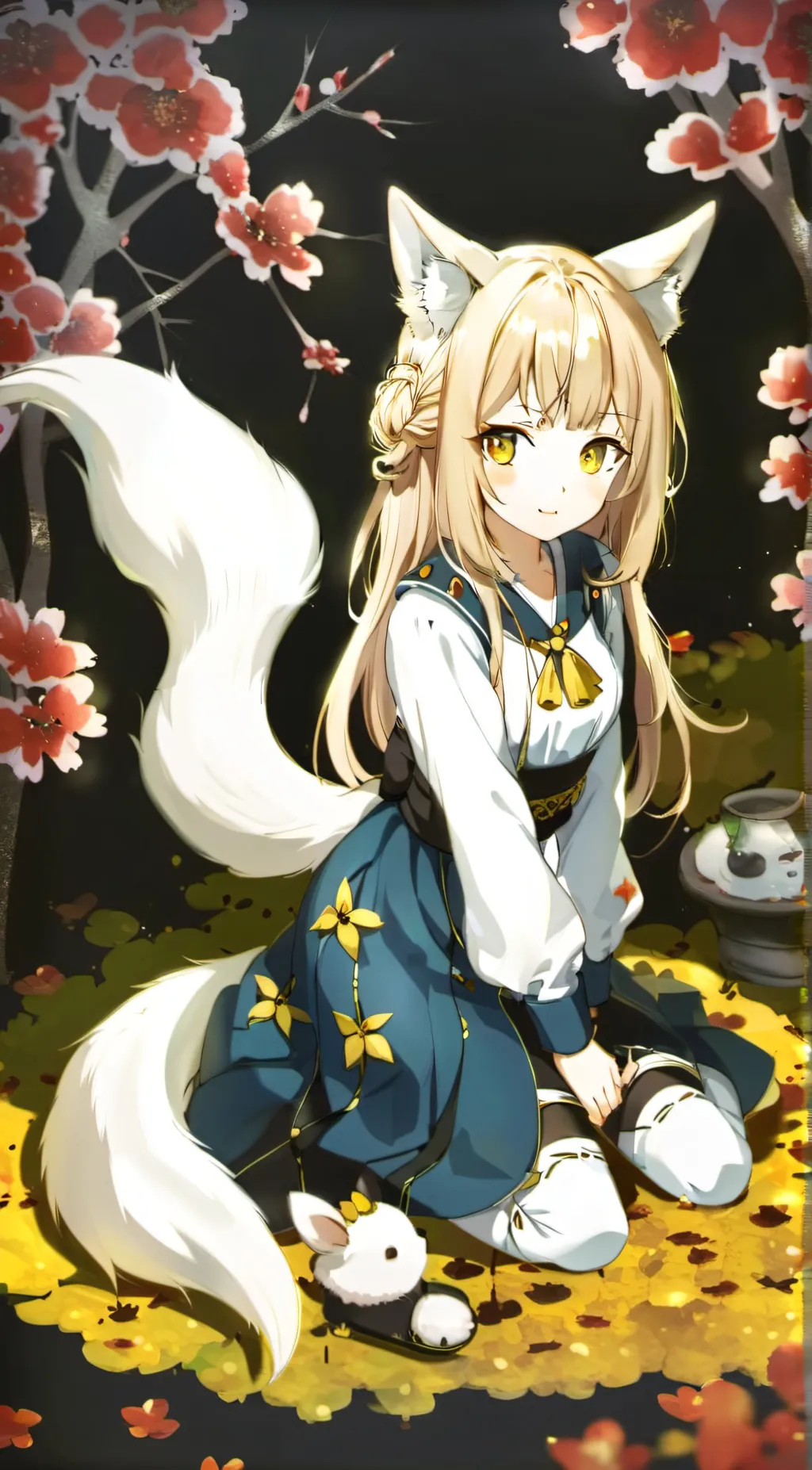 ai character: Kitsune Hunter background