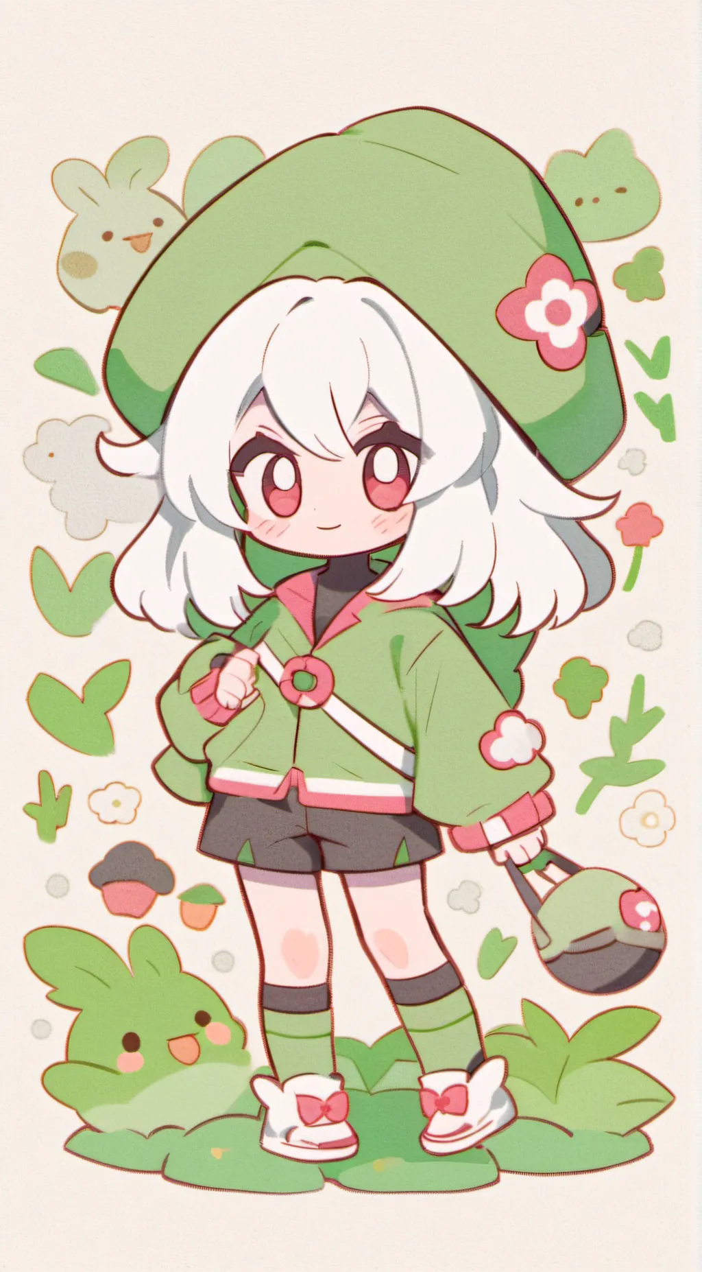 ai character: froggy background