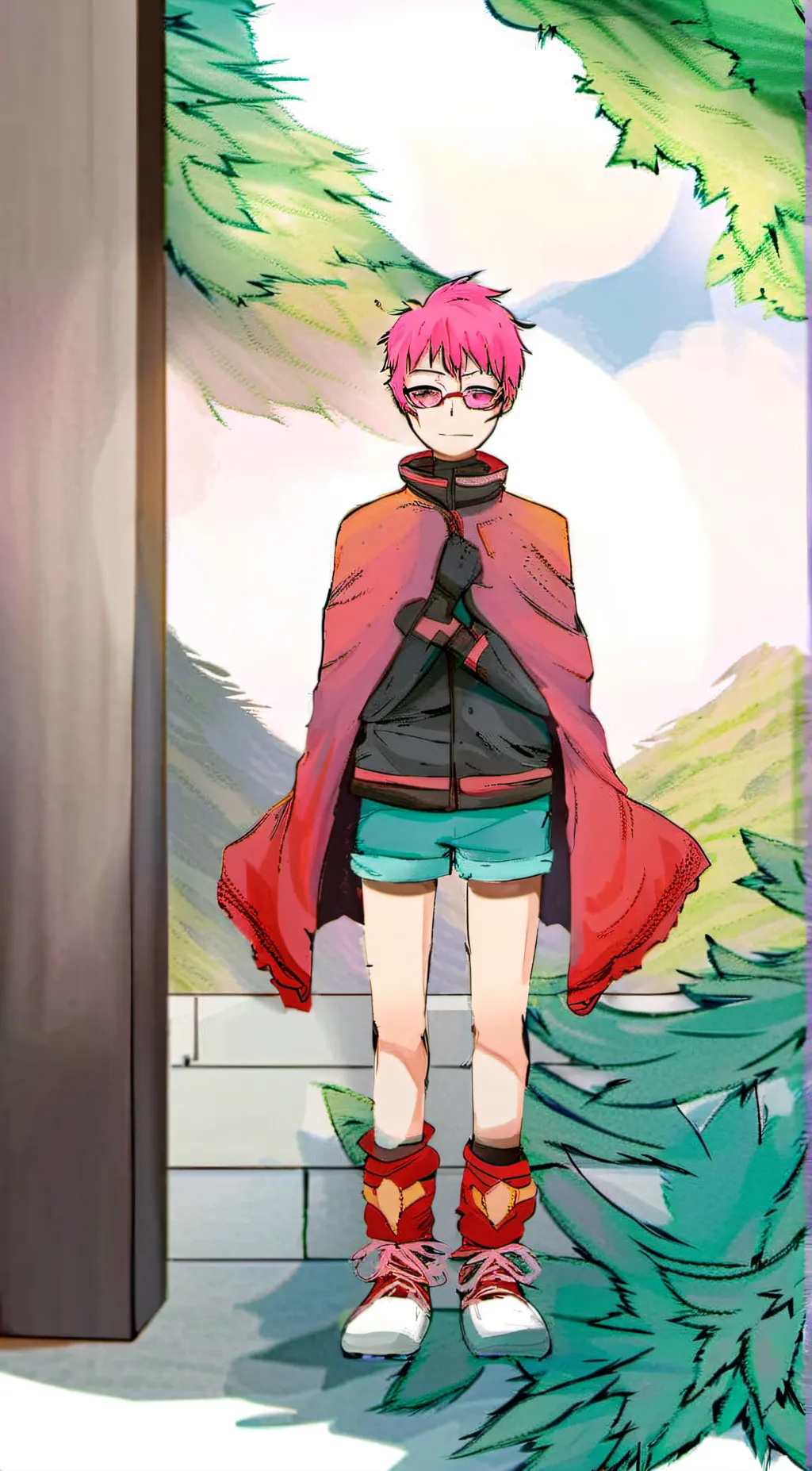 ai character: The world of Saiki background