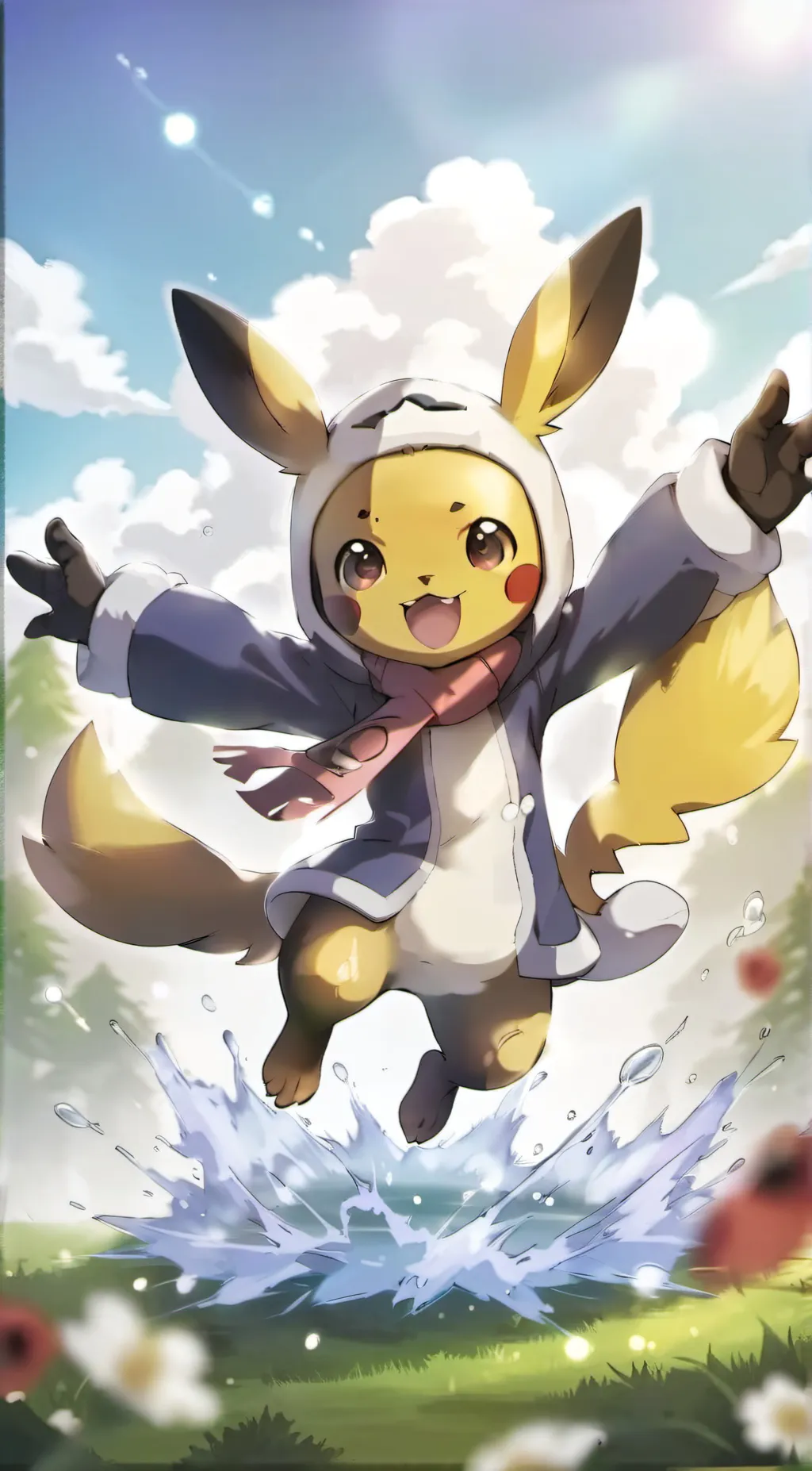 ai character: Picachu background