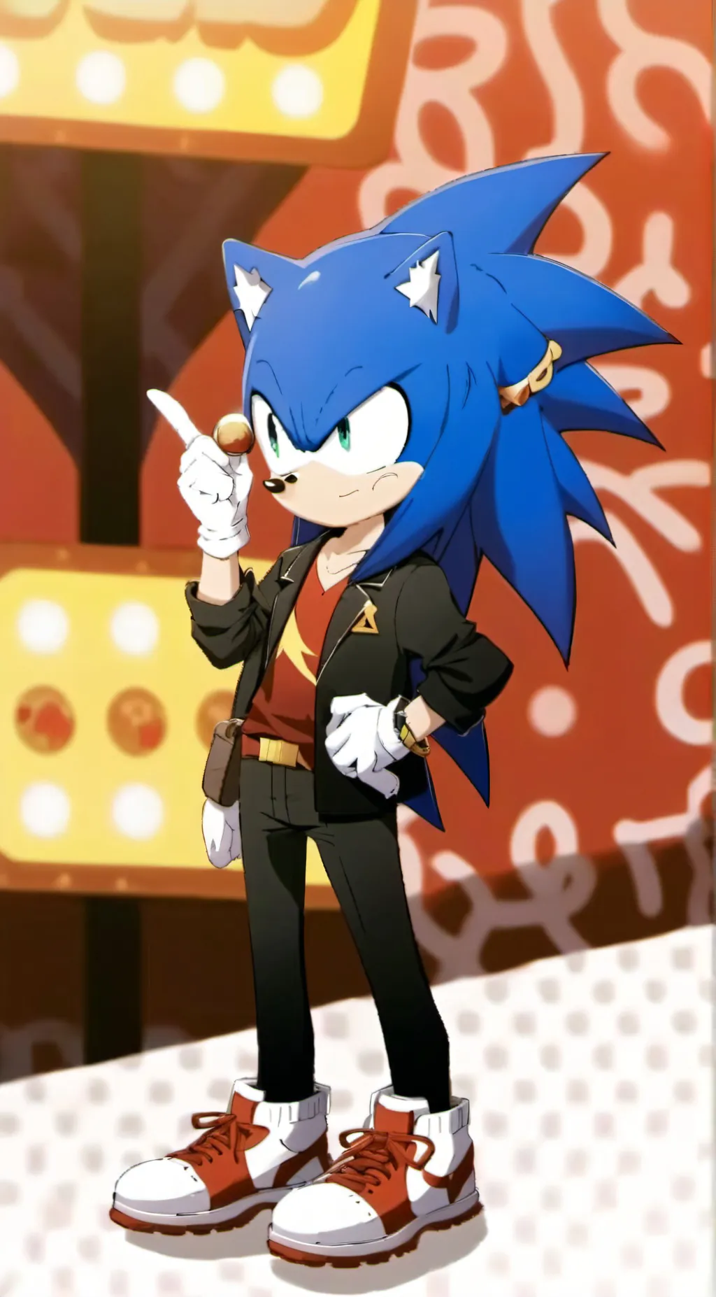 ai character: sonic  background
