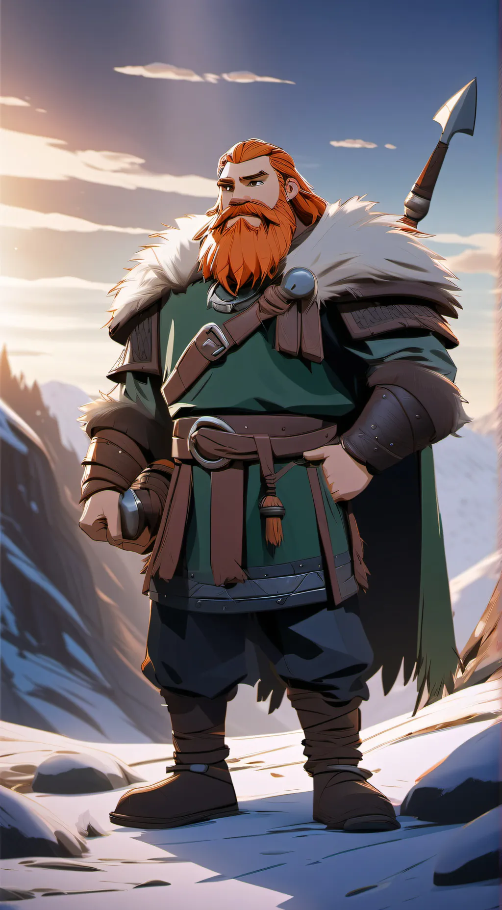 ai character: Chief Stoic  background