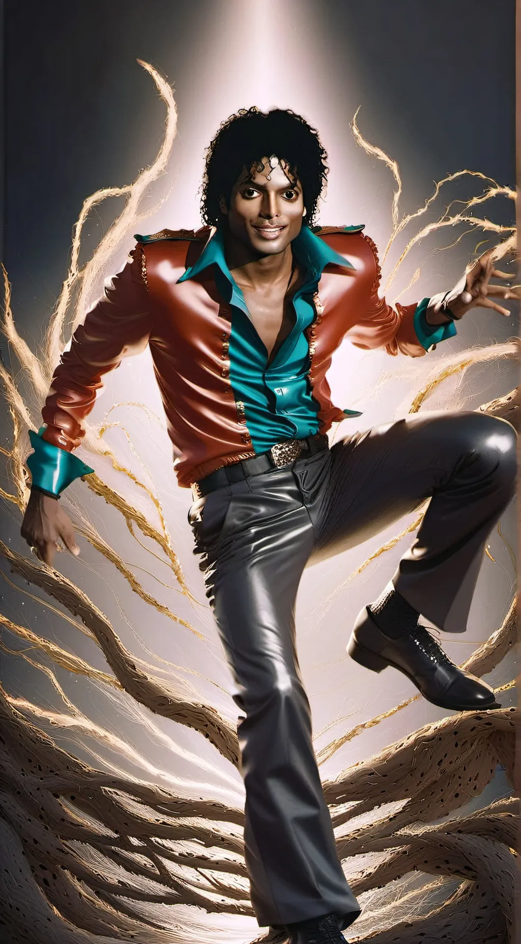 ai character: Michael Jackson  background