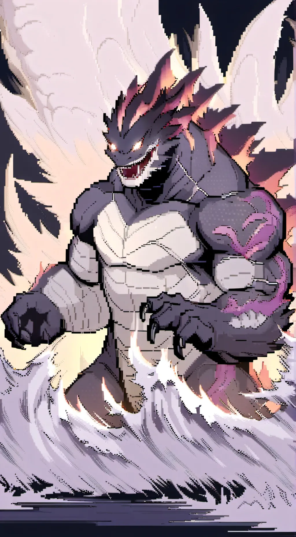 ai character: godzilla 2024 background