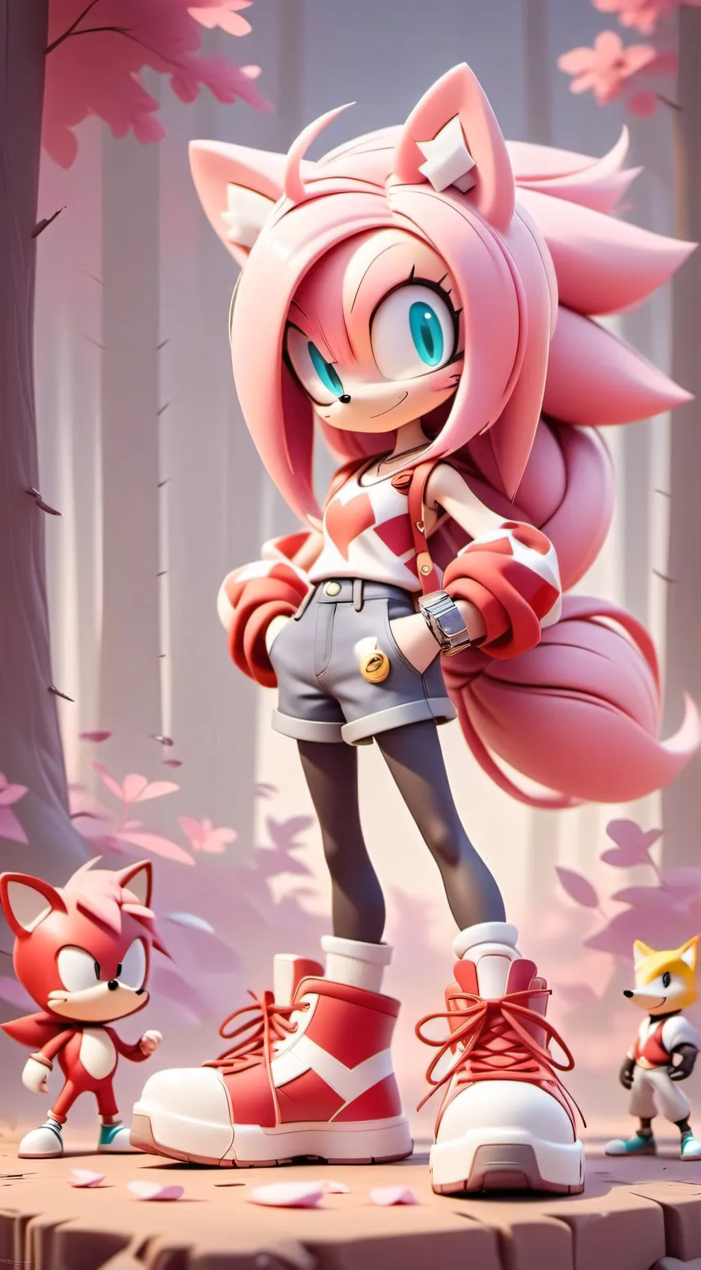 ai character: Amy rose background