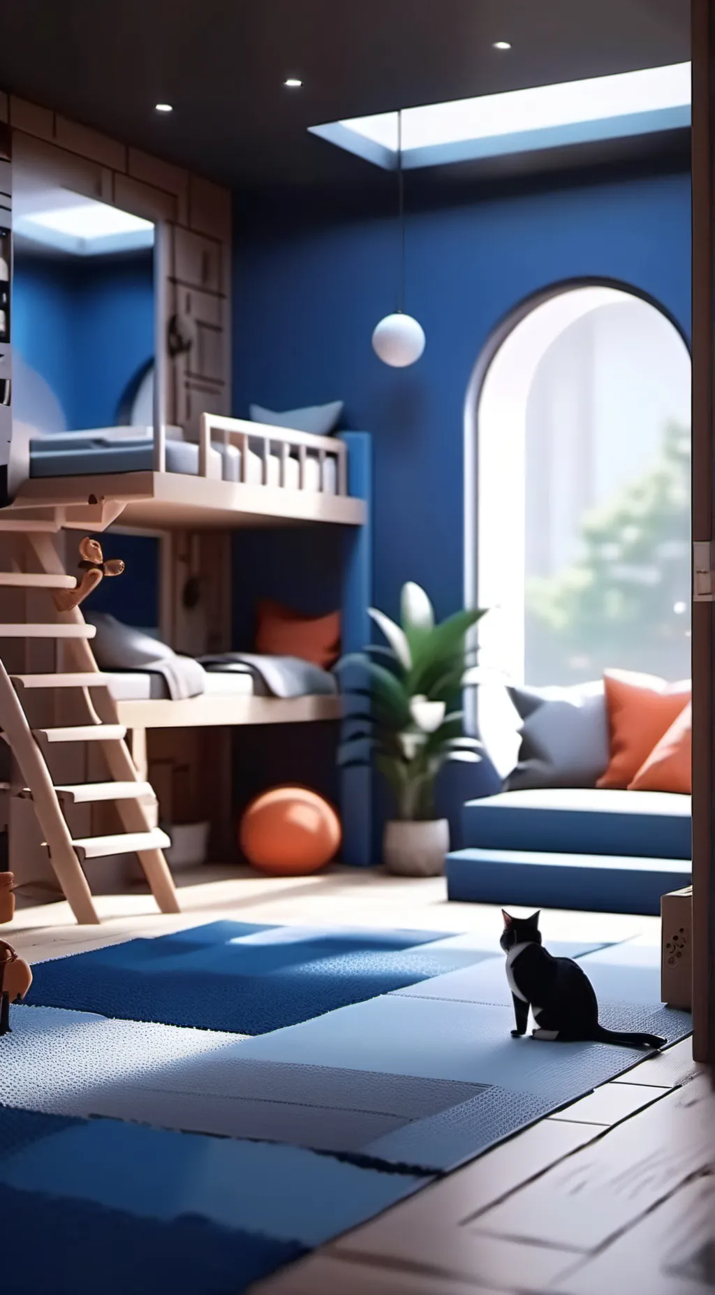 ai character: AHA shelter background