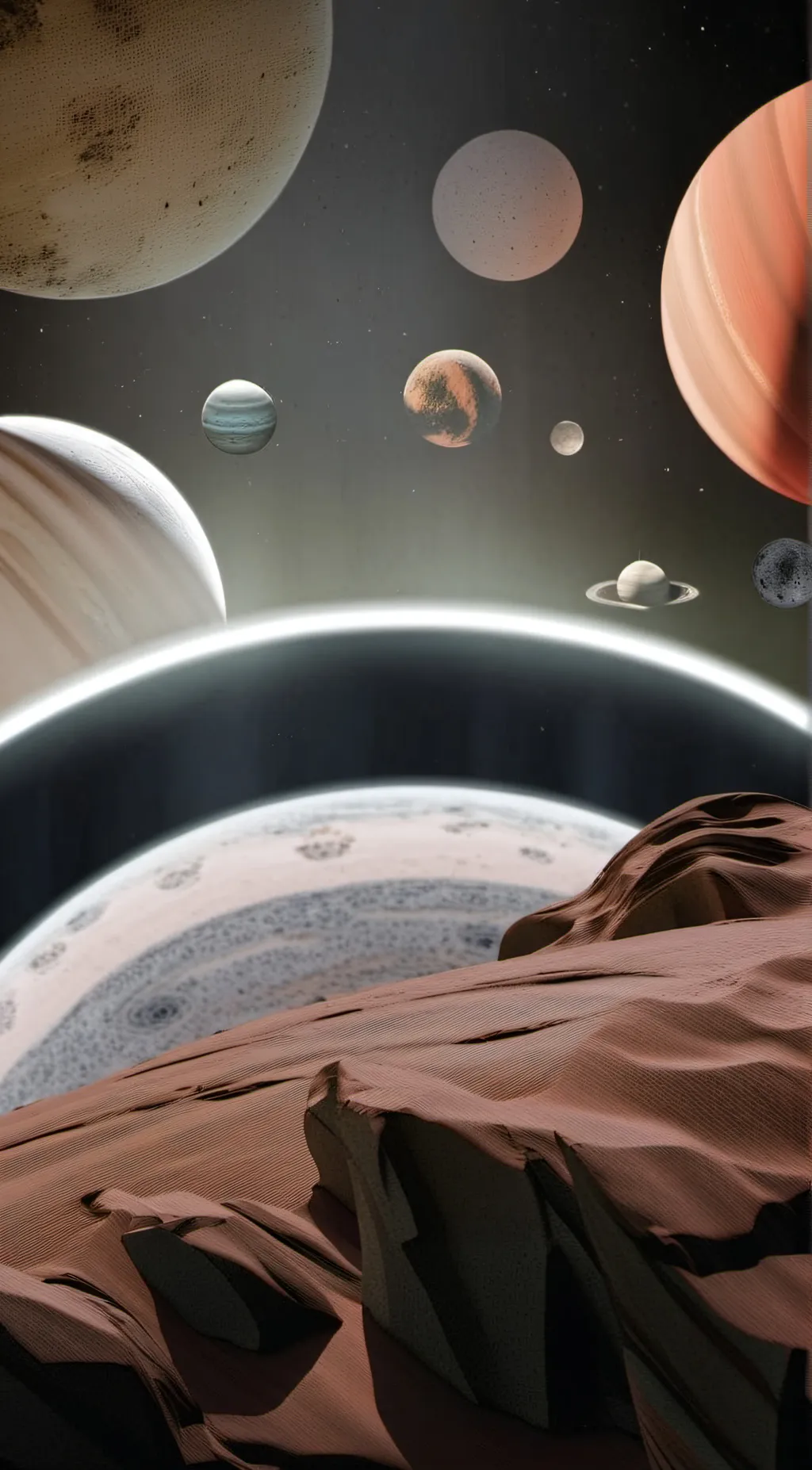 ai character: planets  background