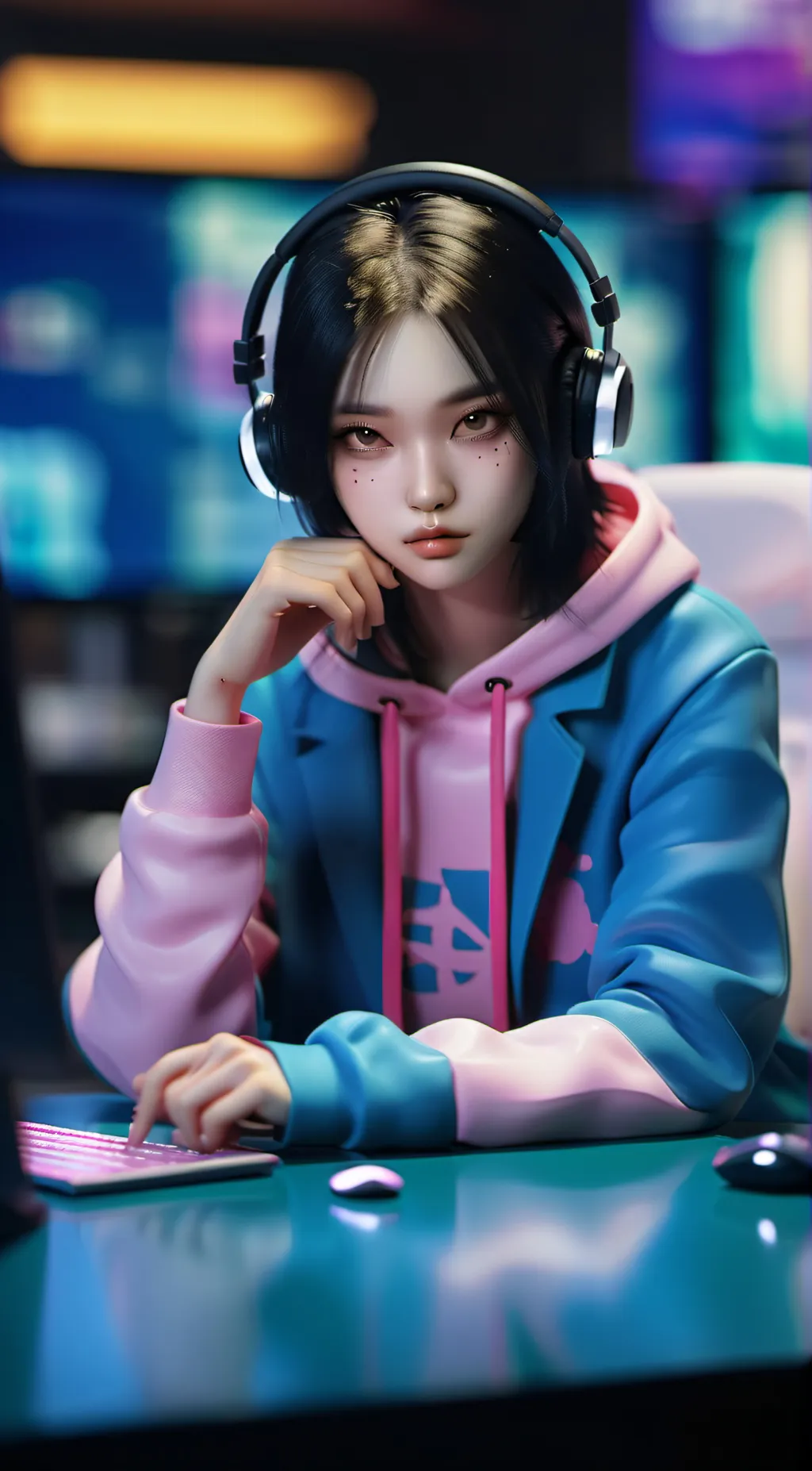 ai character: Middle sister Jiji background