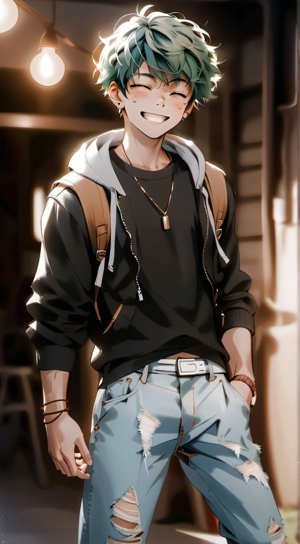 ai character: Izuku midoriya background