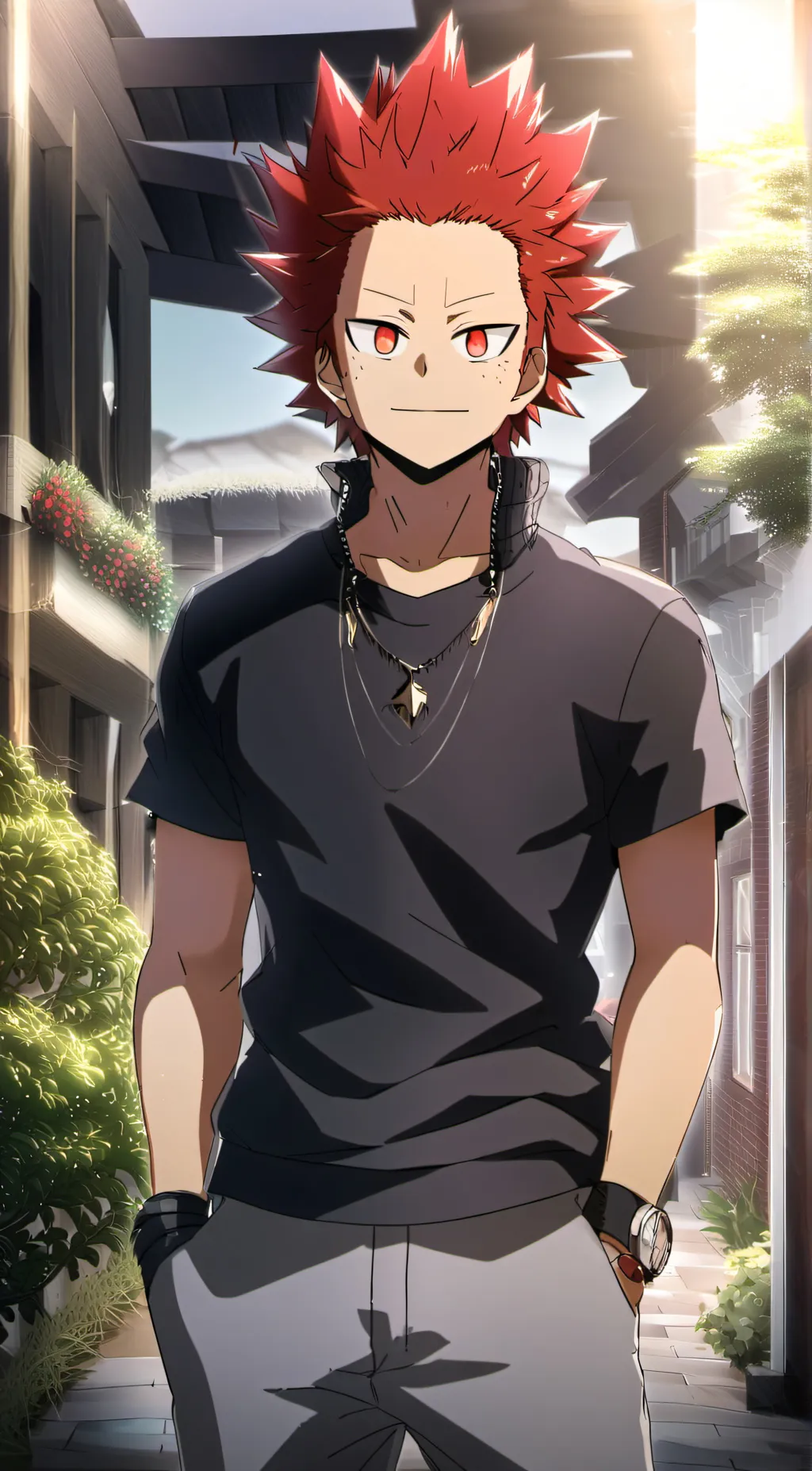 ai character: Ejiro Kirishima  background