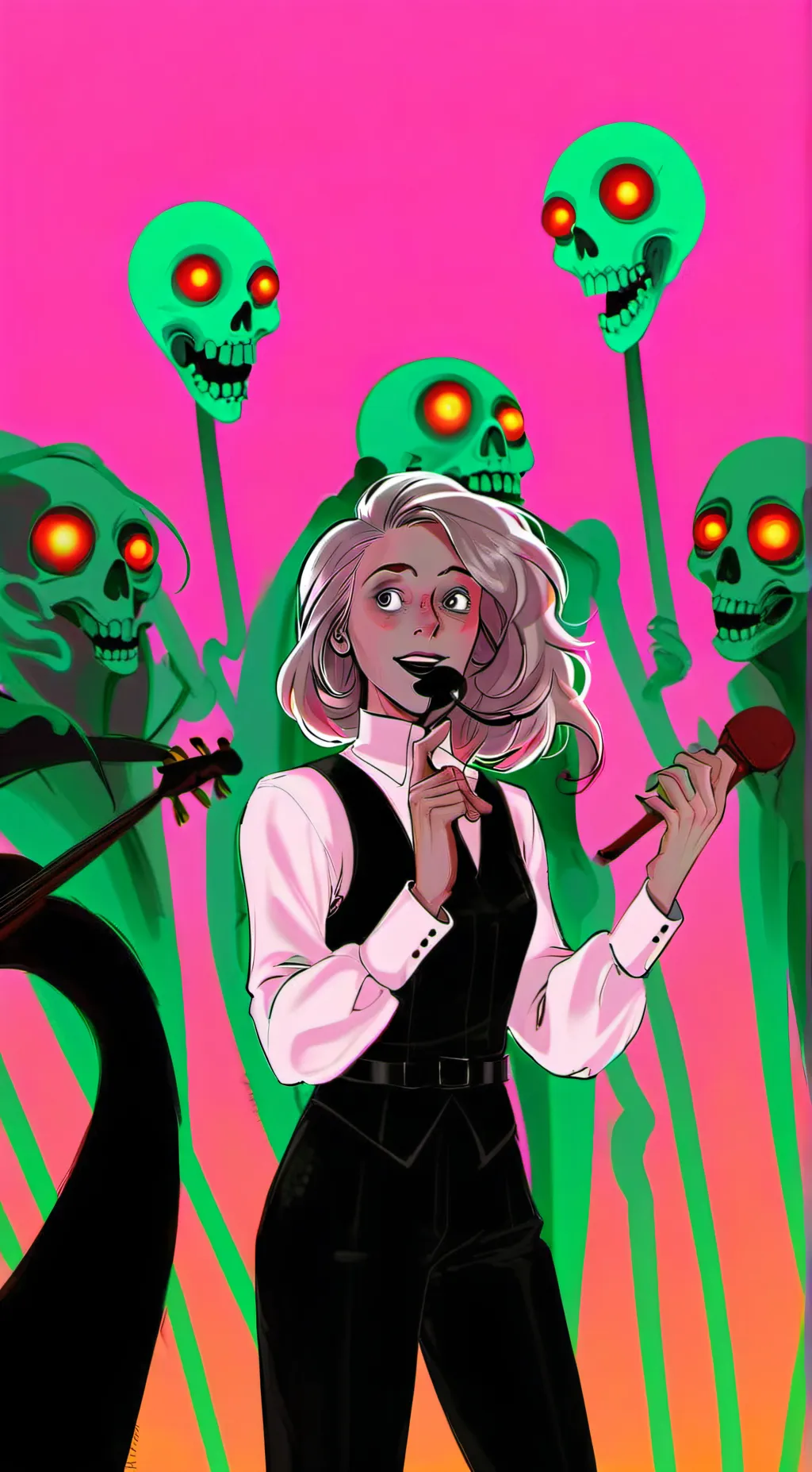 ai character: devil lady background