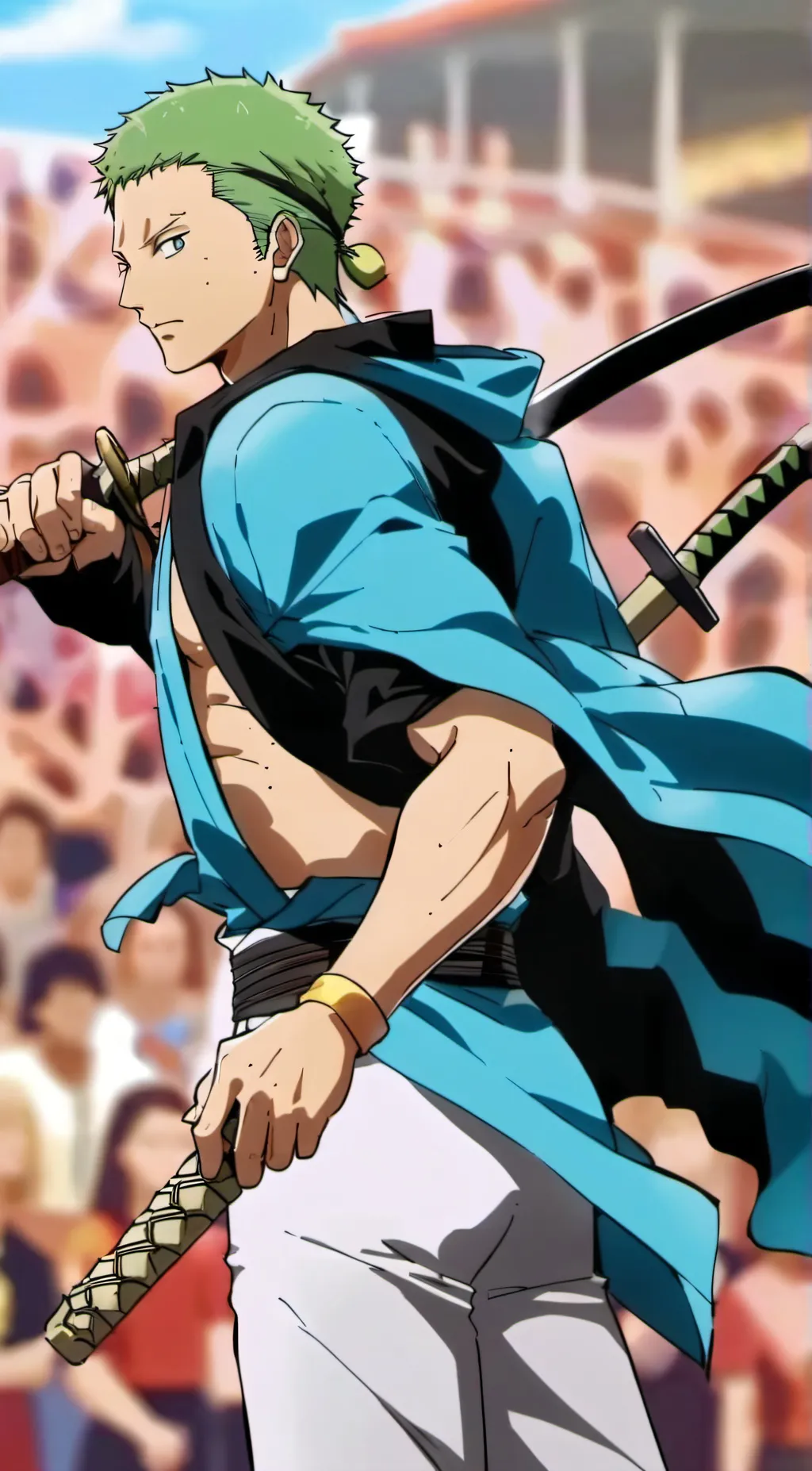 ai character: Zoro background