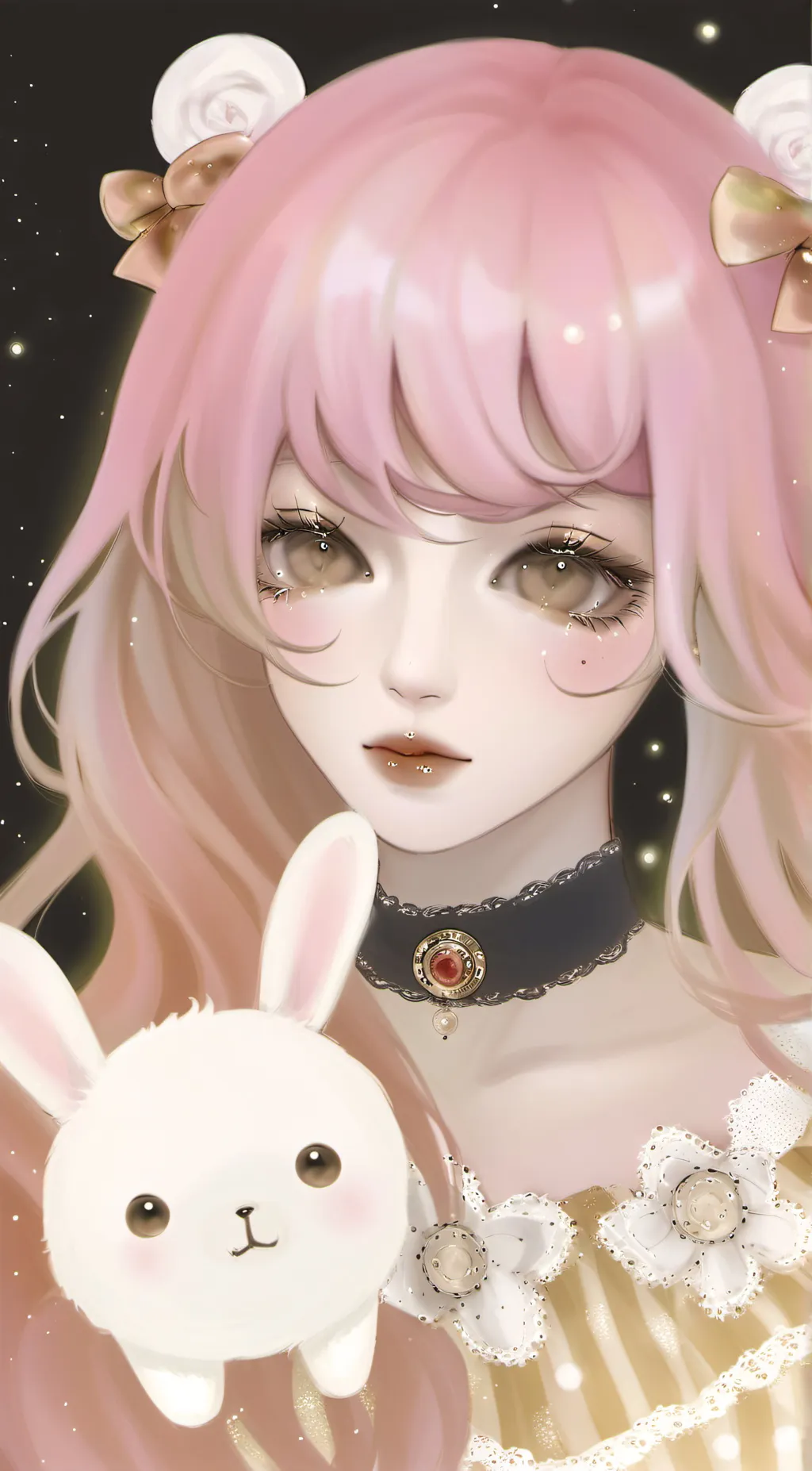 ai character: angel  waltress background