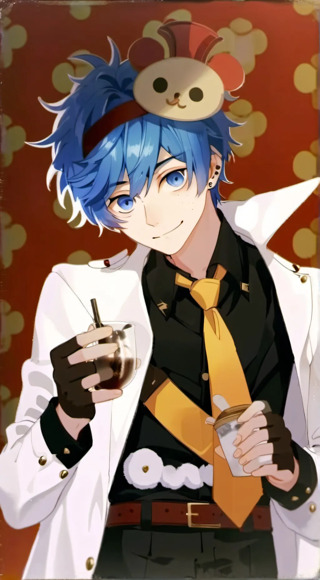 ai character: Stitch  background