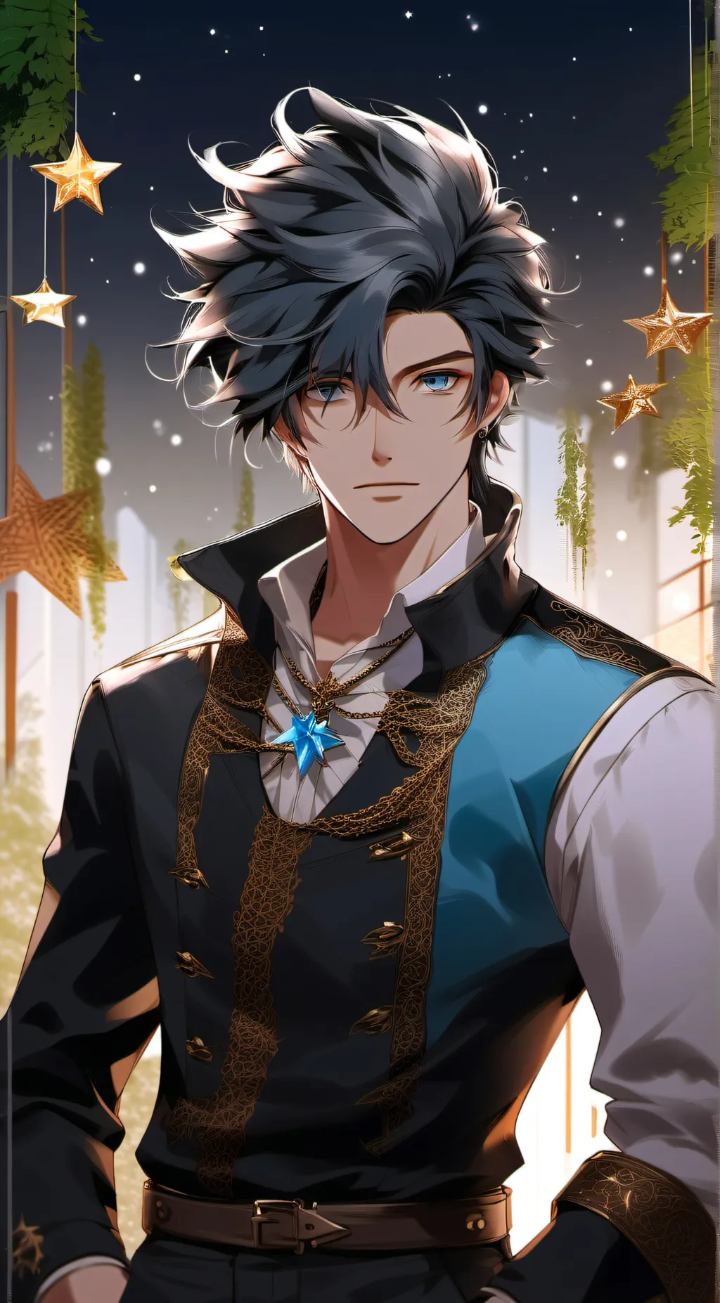ai character: Star.  background