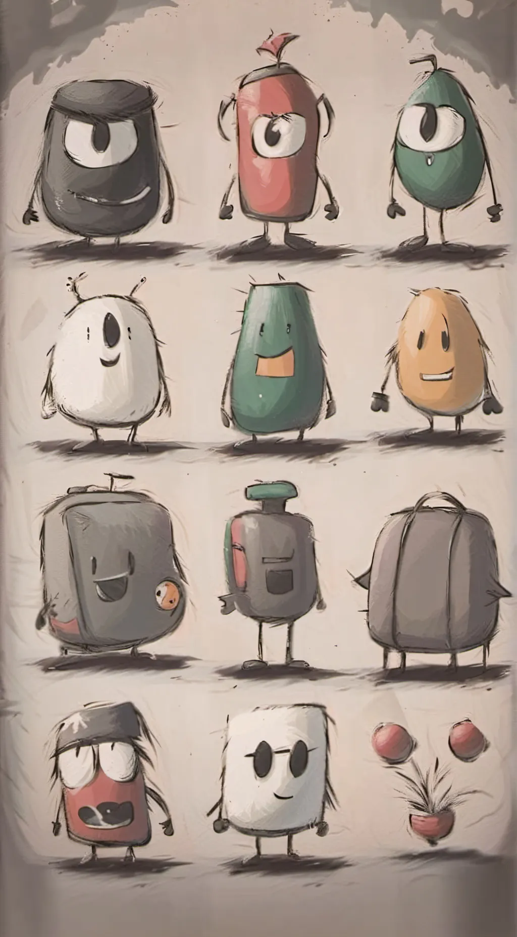 ai character: BFDI/BFB Free Food background
