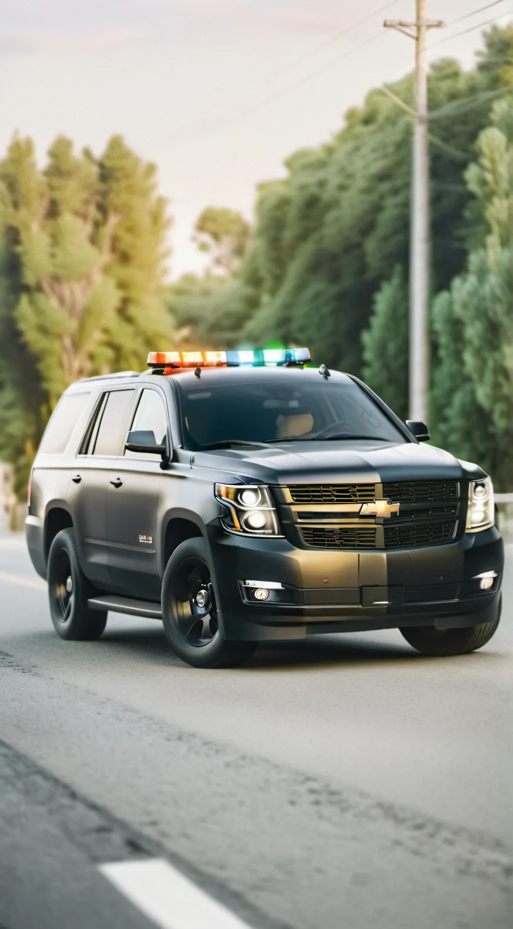 ai character: police Chevy Tahoe background