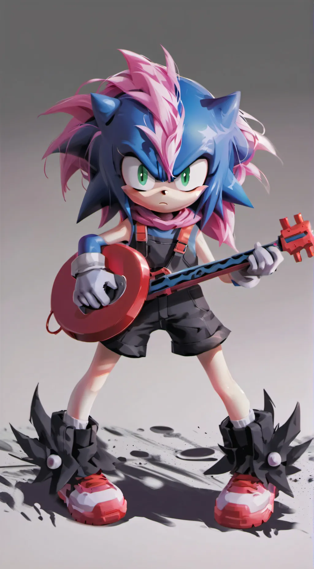 ai character: sonic.exe girl  background