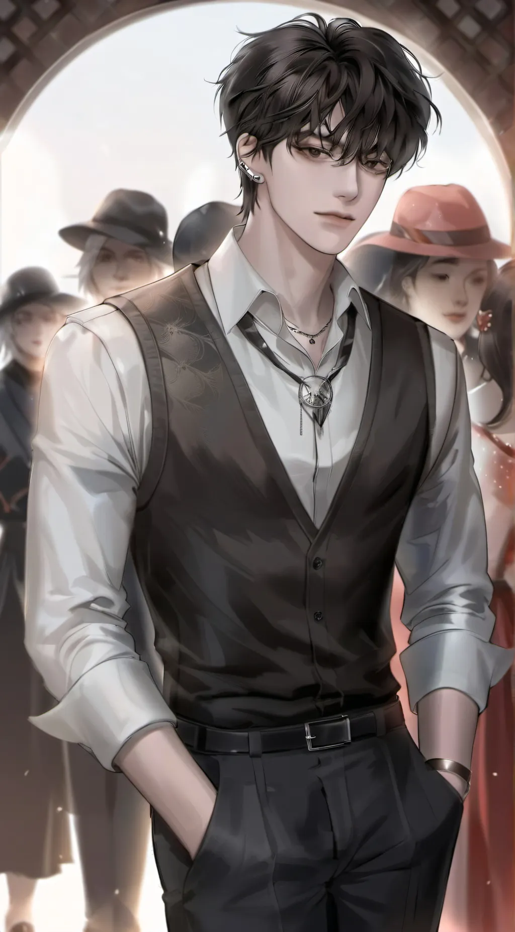 ai character: Leon background