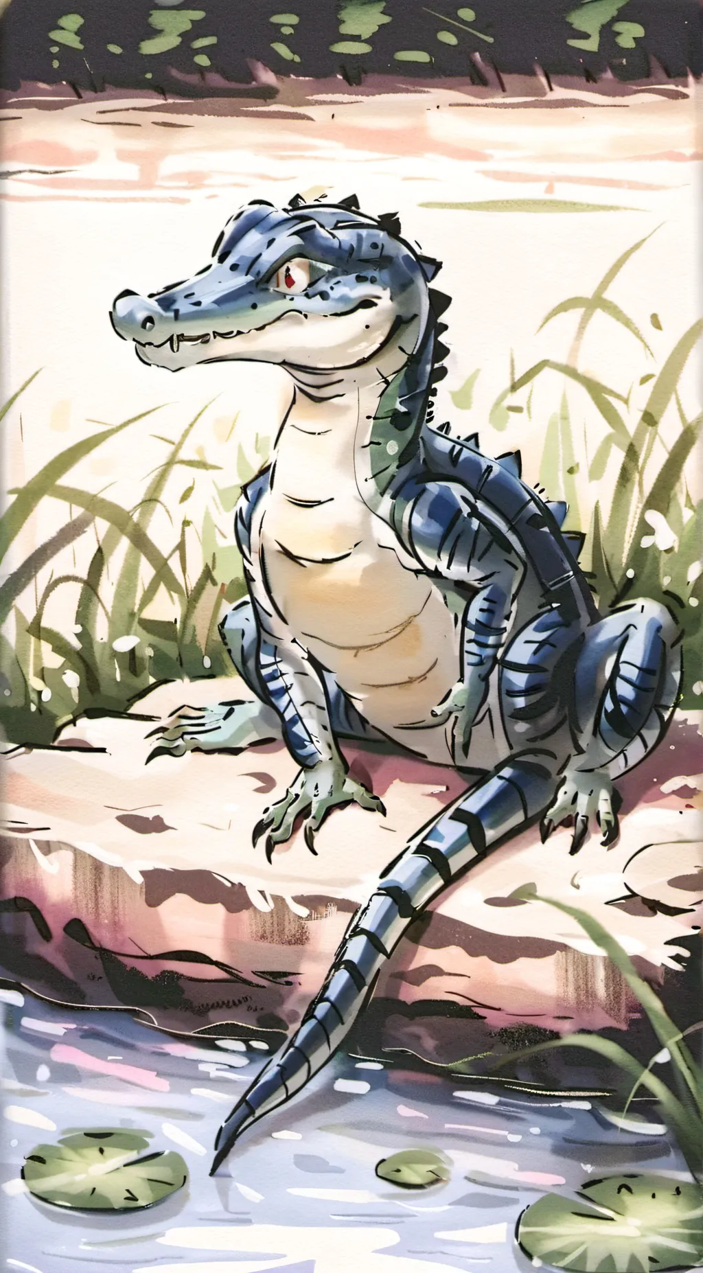 ai character: lil' croc background