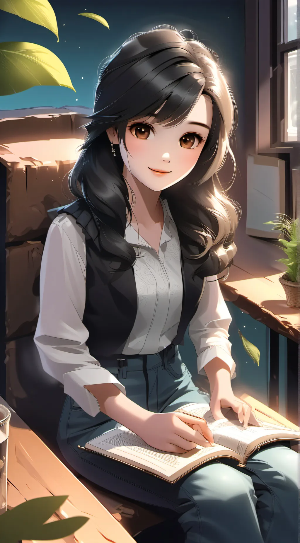 ai character: farting girl  background