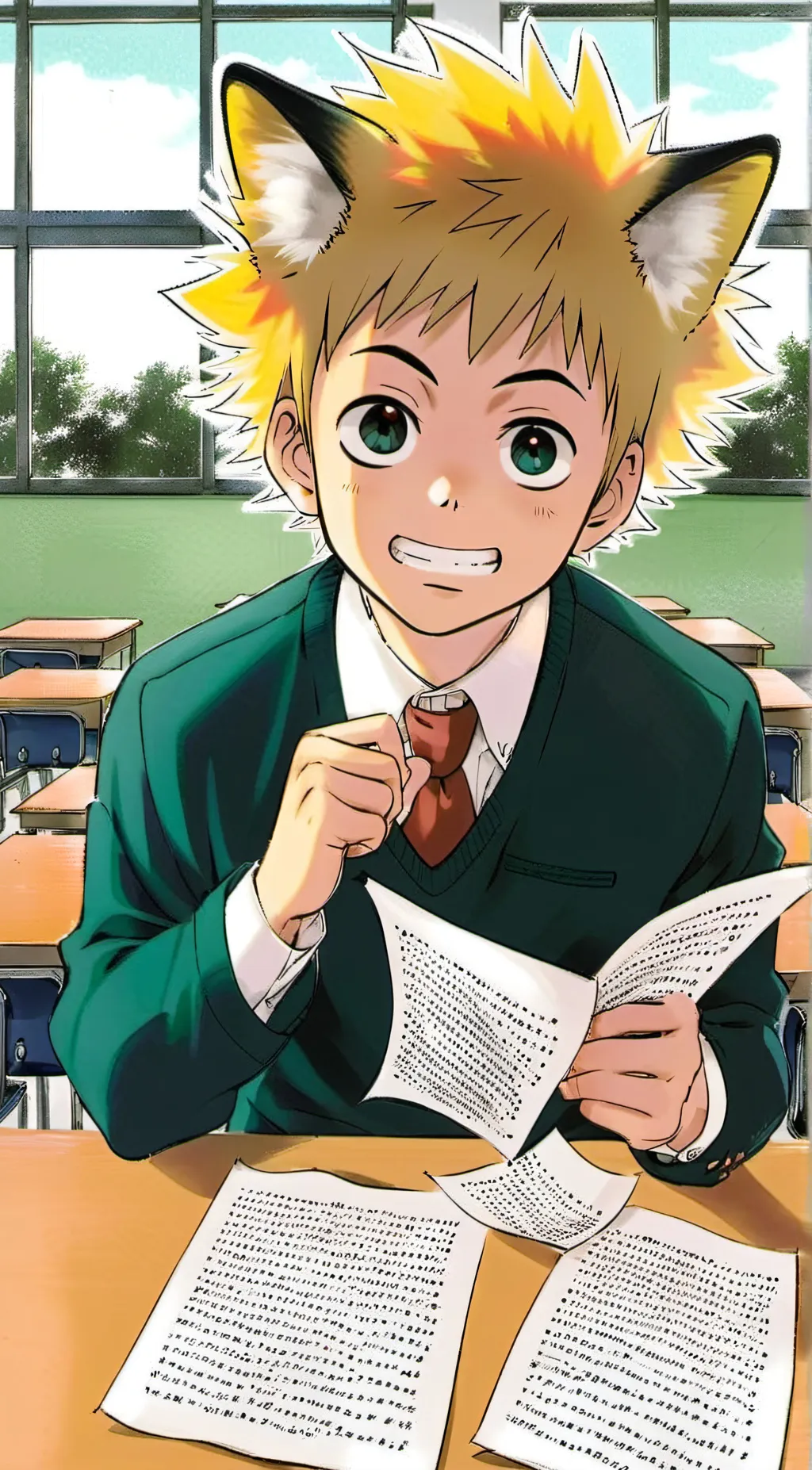 ai character: Alpha Bakugo background