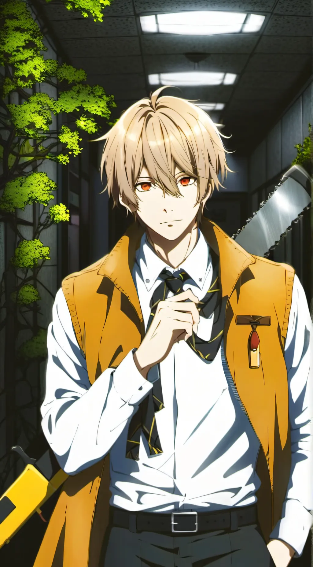 ai character: chainsaw club background