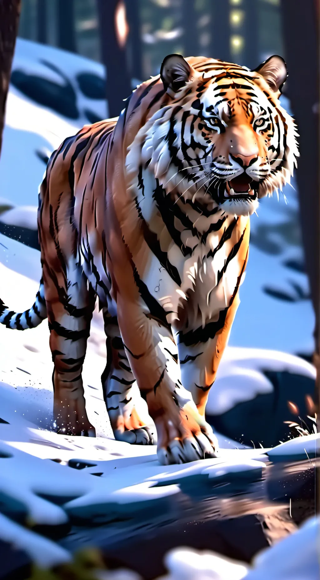 ai character: Siberian Tiger  background