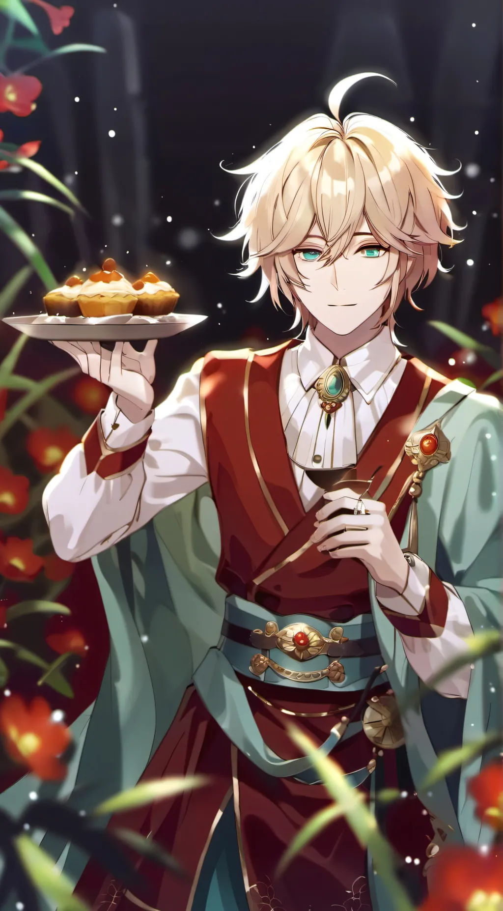 ai character: Deric evil suchi  background