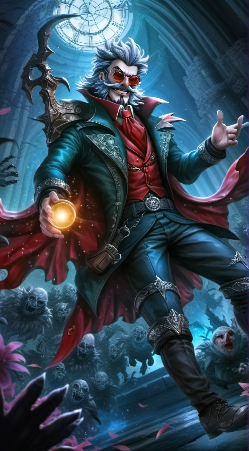 ai character: SkullBoots background