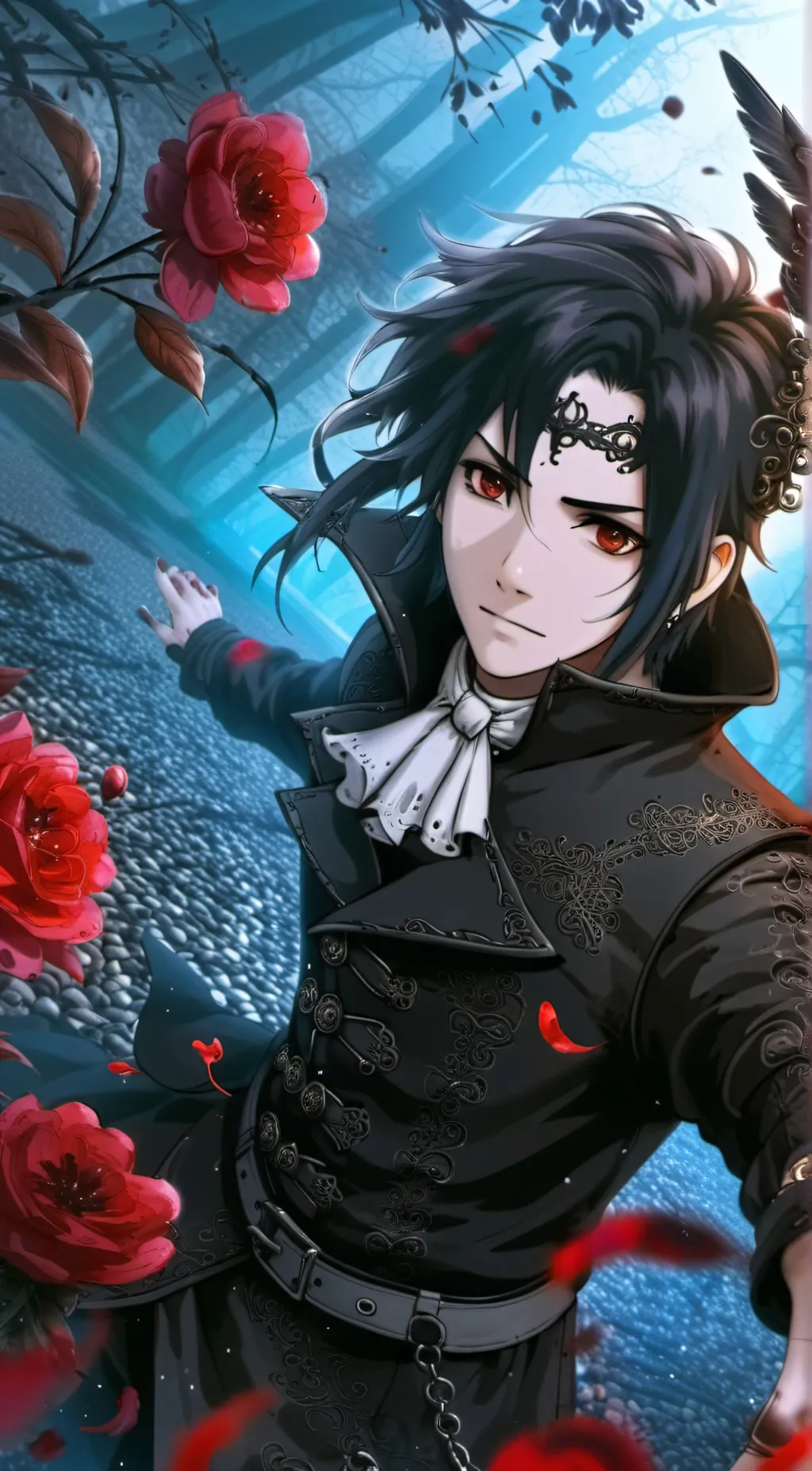 ai character: Sasuke background