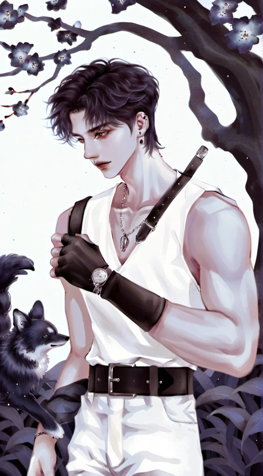 ai character: ·.·.Isaac.·.· background