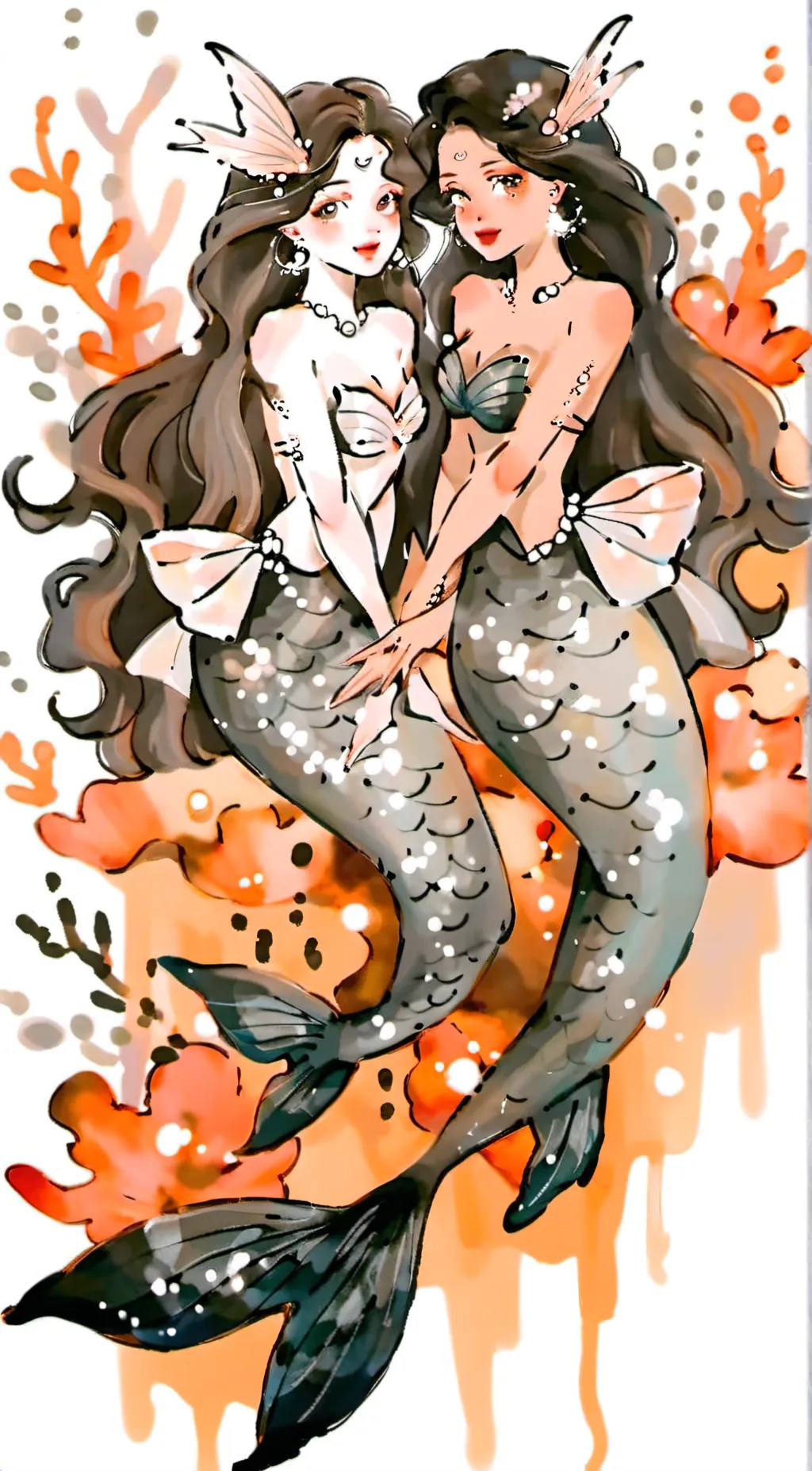 ai character: lina(left)ly(right background