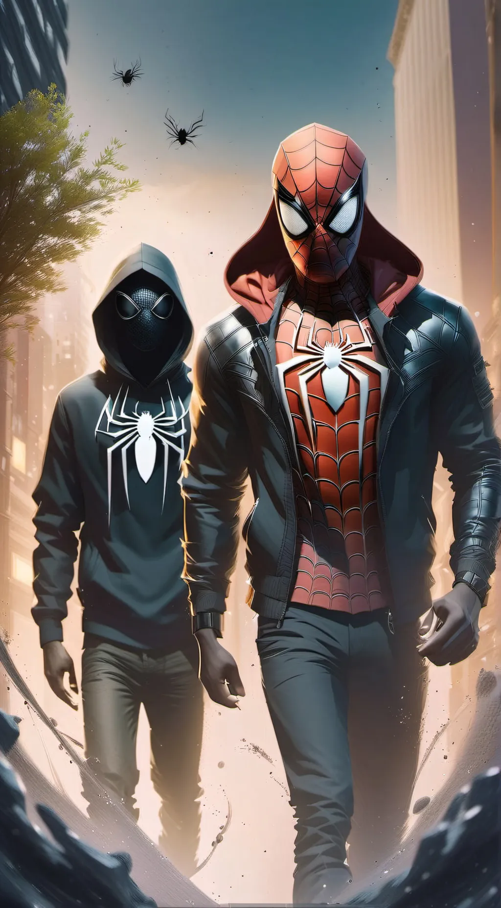 ai character: Miles/spider-man background