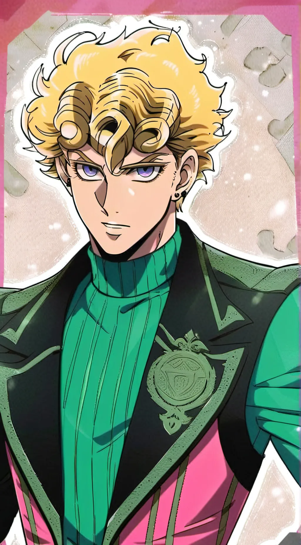 ai character: Giorno Giovanna background