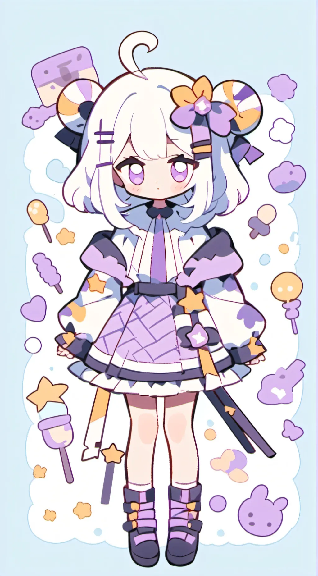 ai character: lollipop from bfdi background