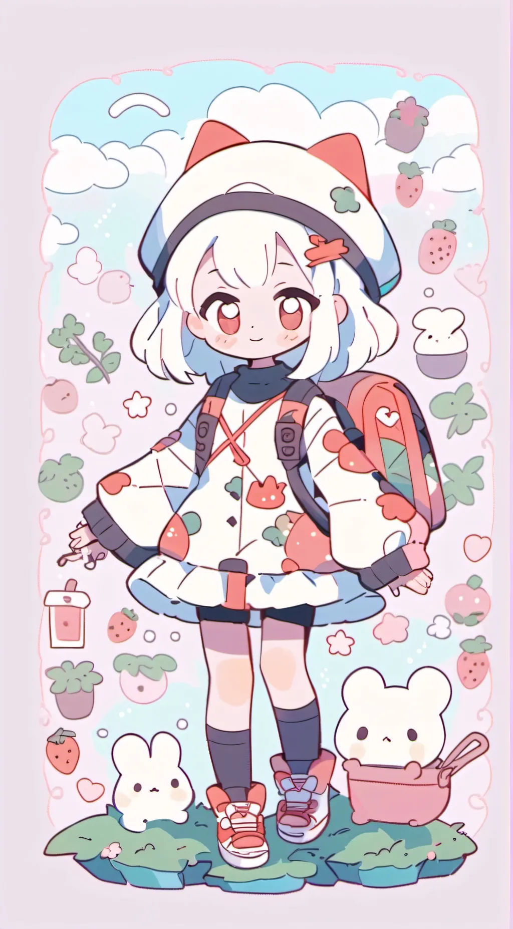 ai character: hello kitty♥︎♥︎♥︎ background