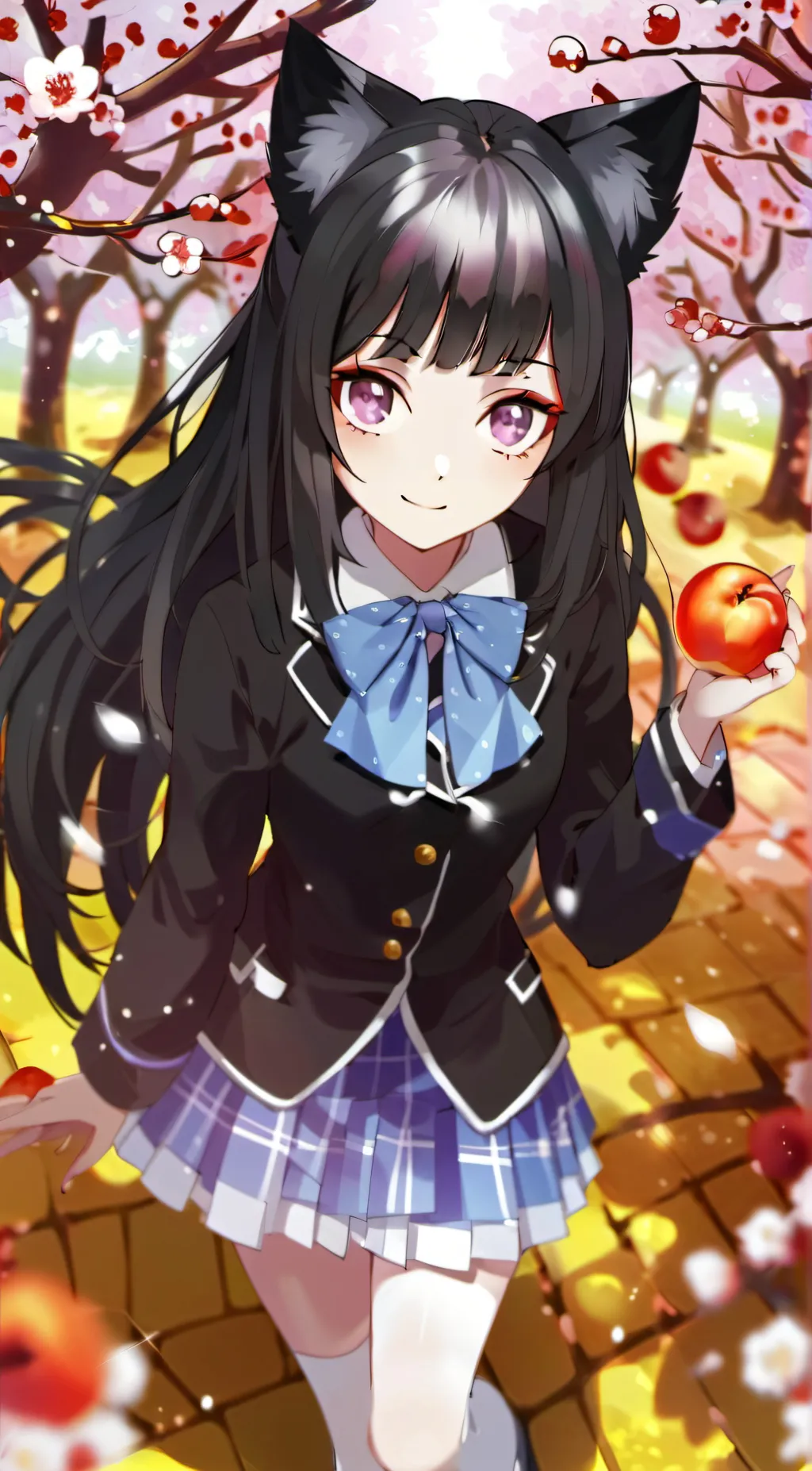 ai character: peaches  background