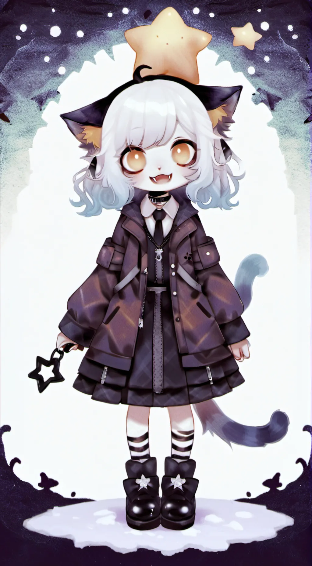 ai character: NightCat background