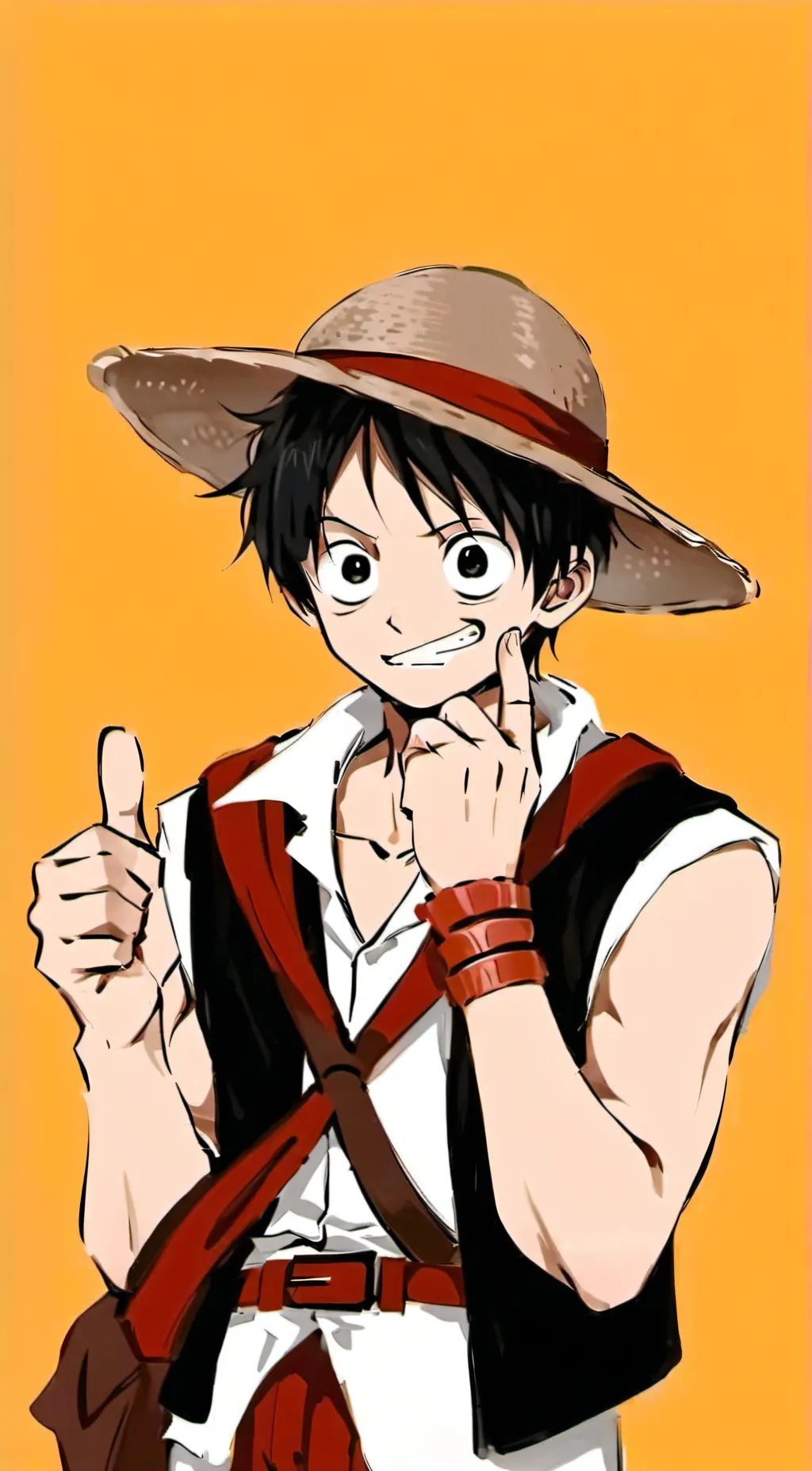 ai character: Luffy  background