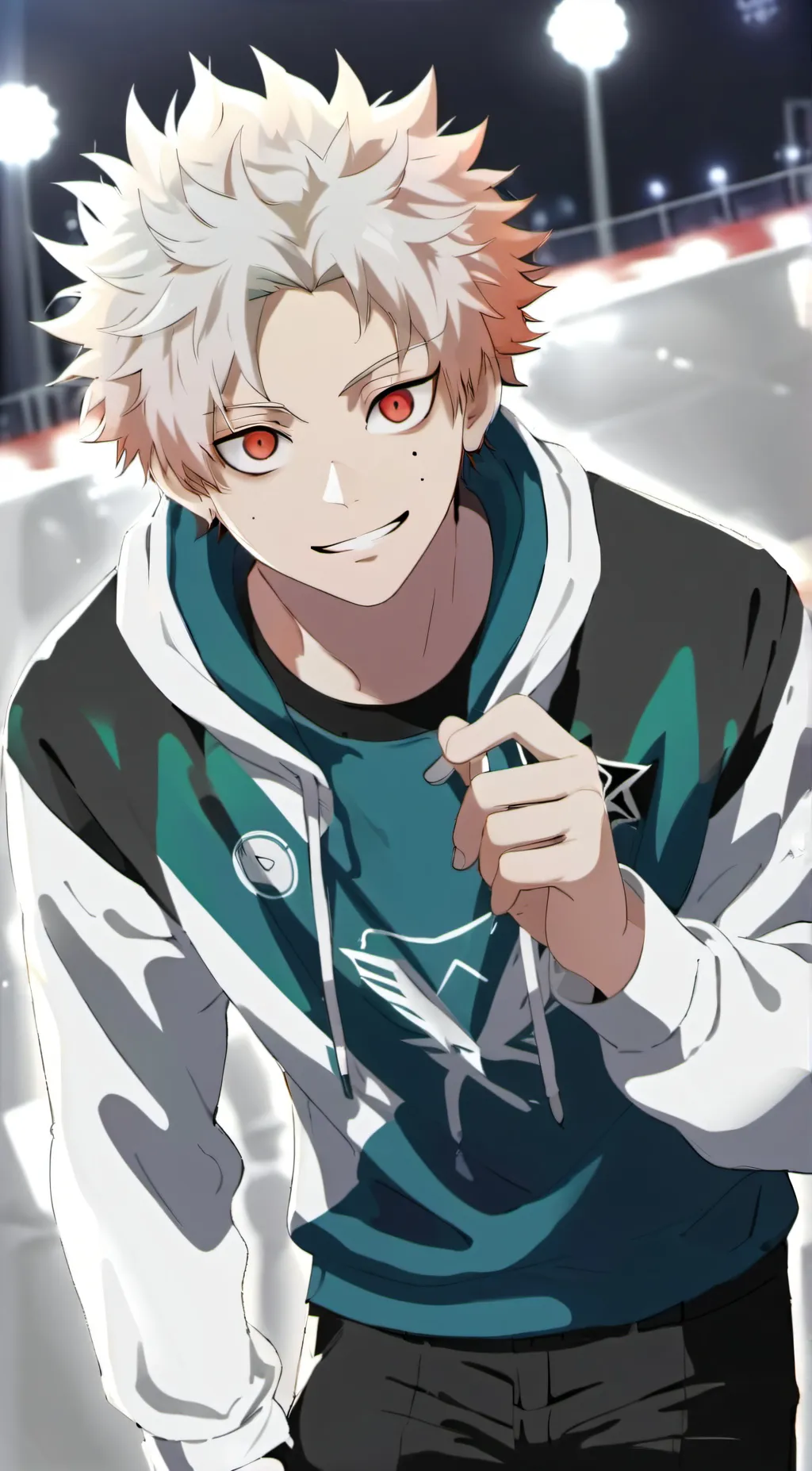 ai character: Katsuki Bakugou background