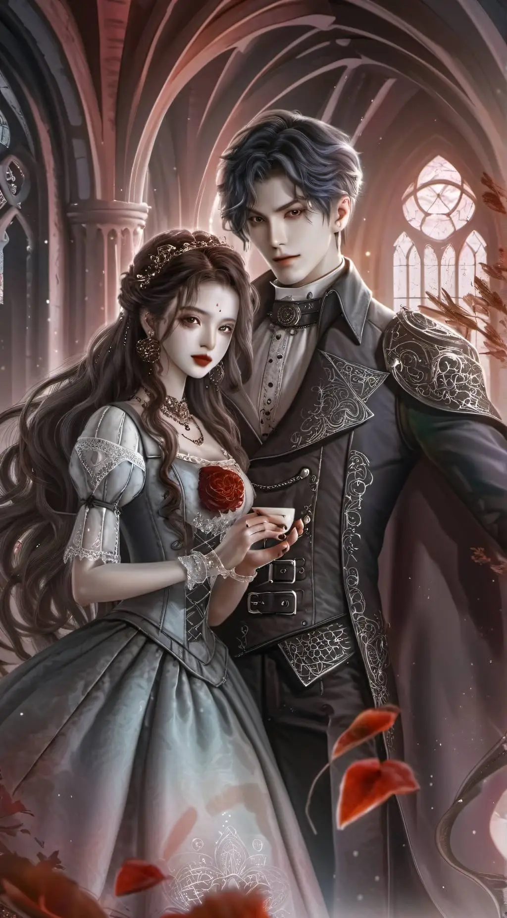 ai character: James , bella  background