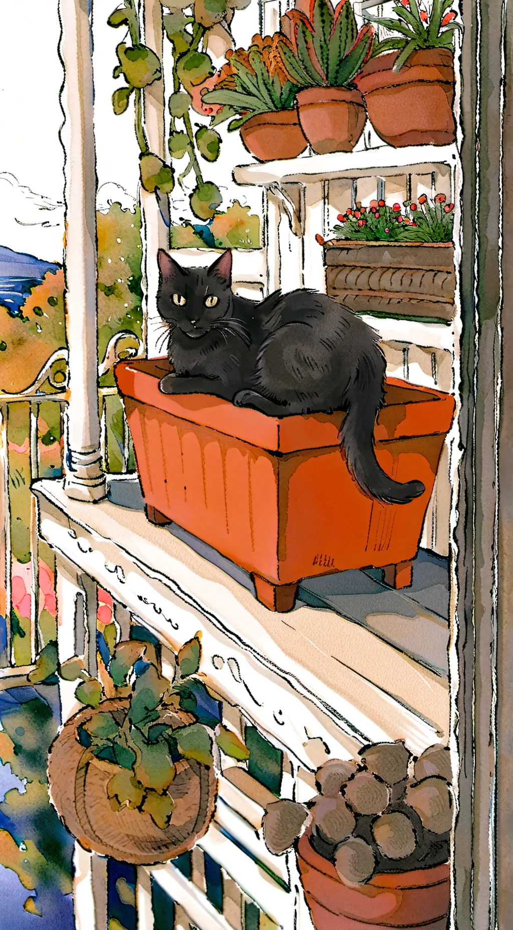 ai character: Rural Cat background