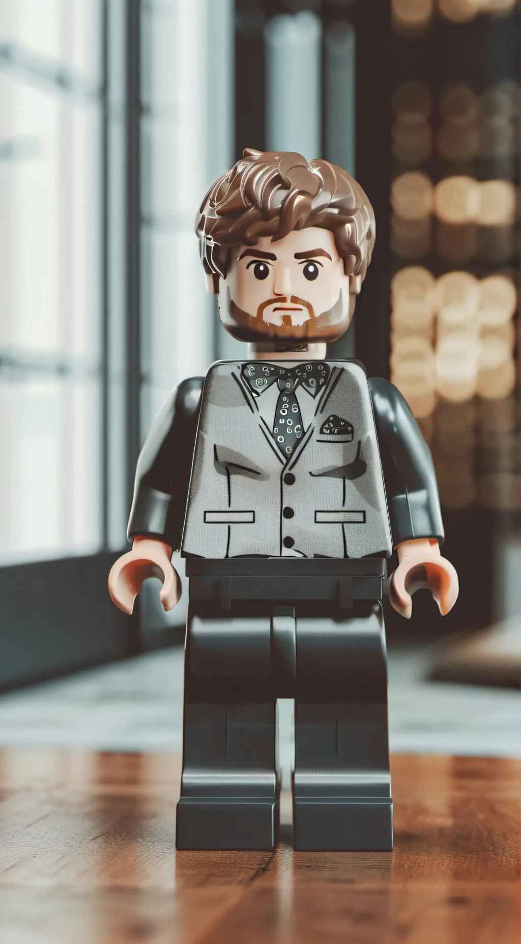 ai character: lego figure  background