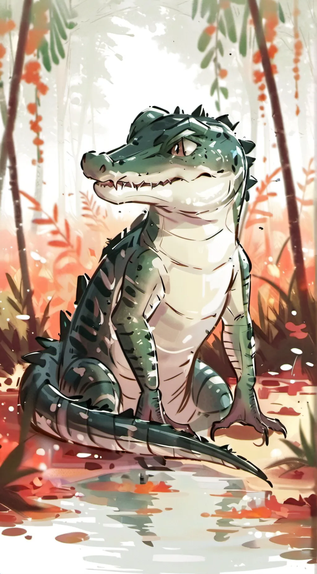 ai character: Lil' Croc (V2) background