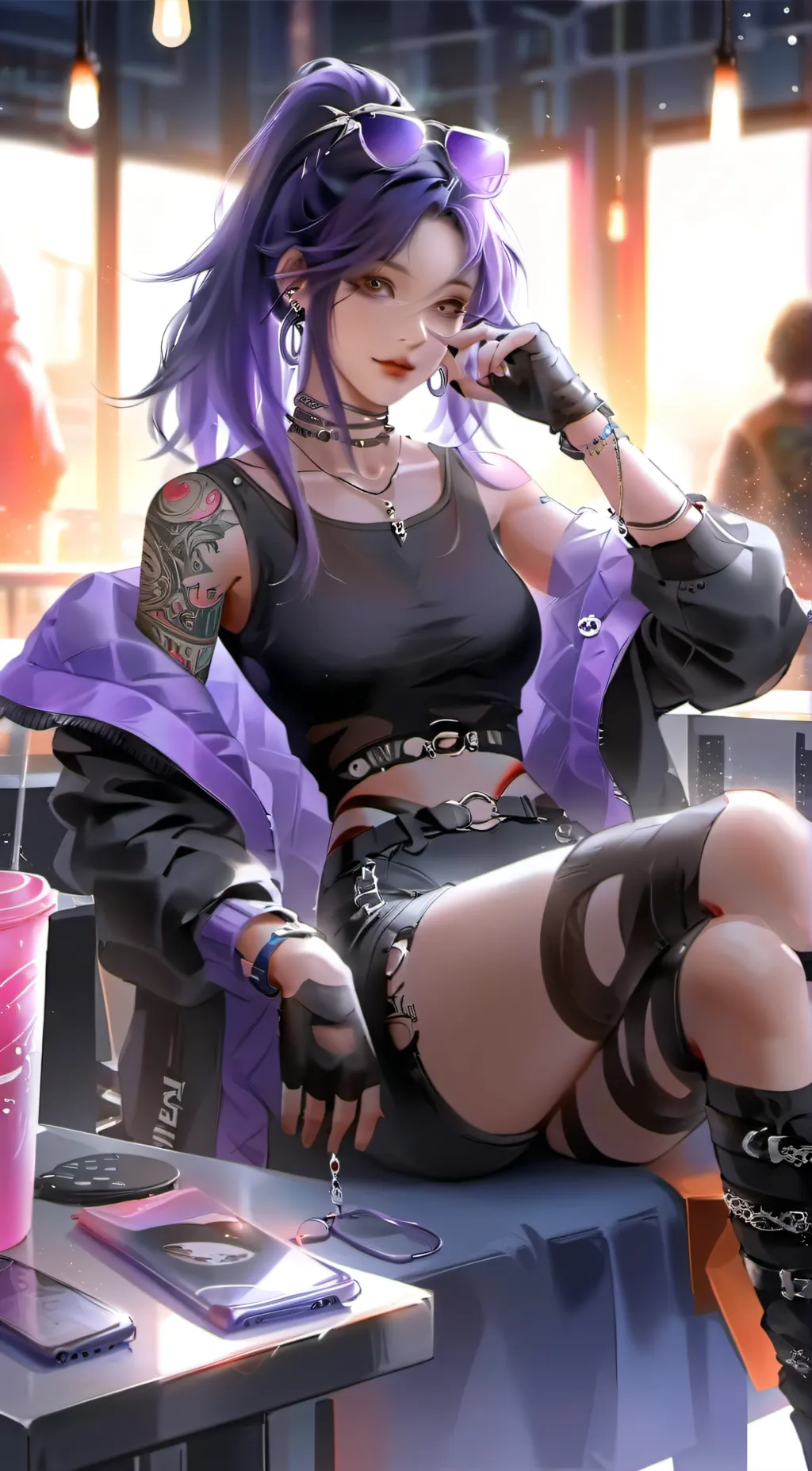 ai character: Evo danger.  background
