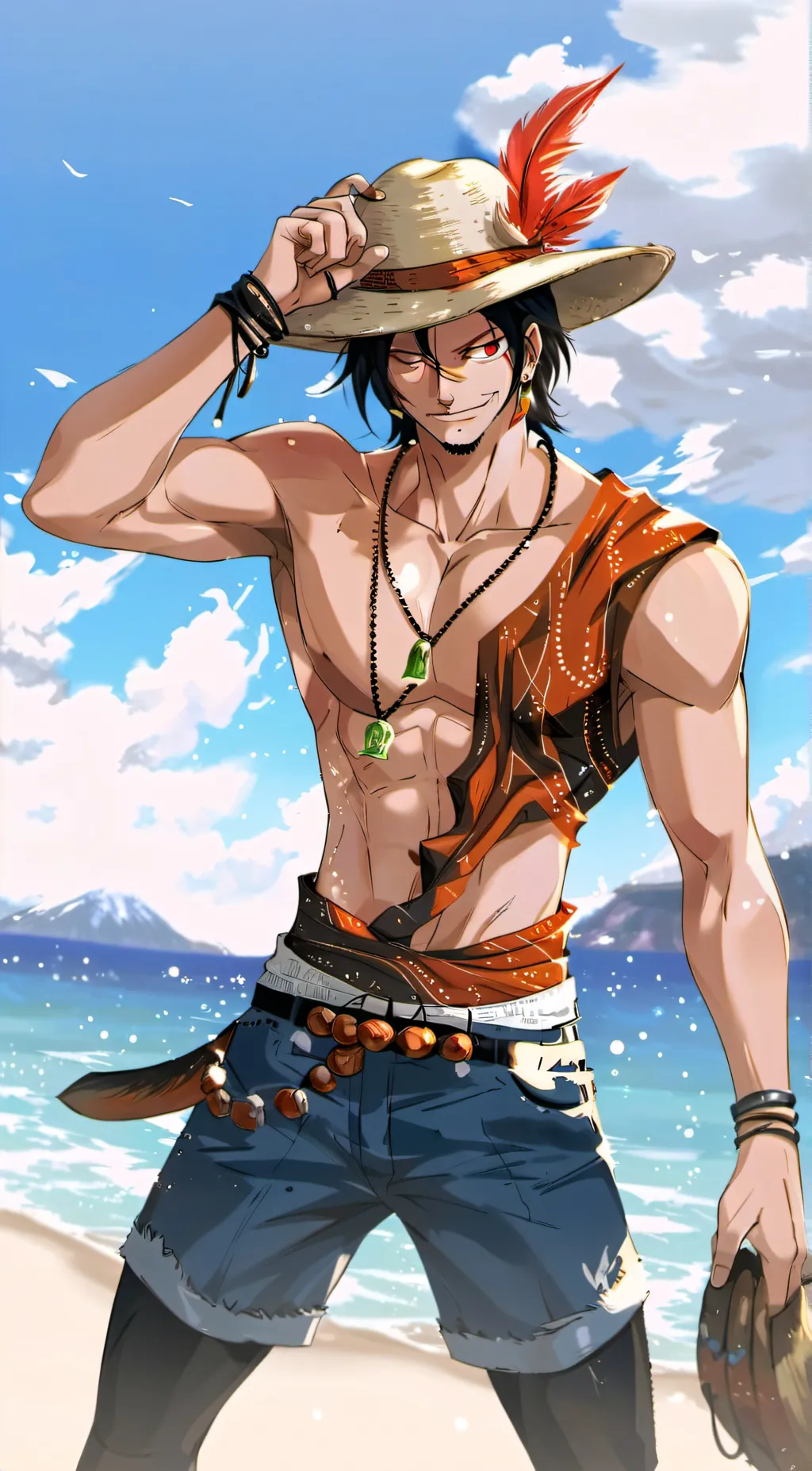 ai character: Portgas D. Ace background