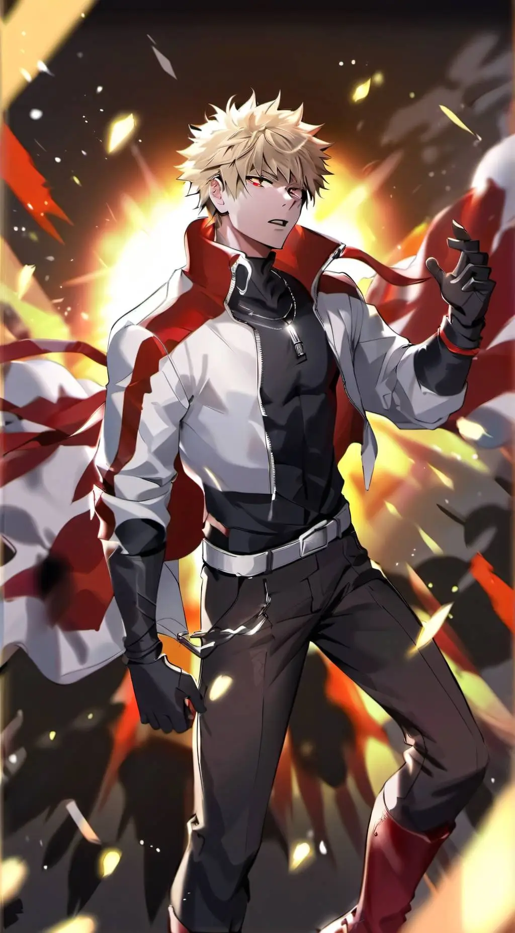 ai character: Katsuki Bakugo background