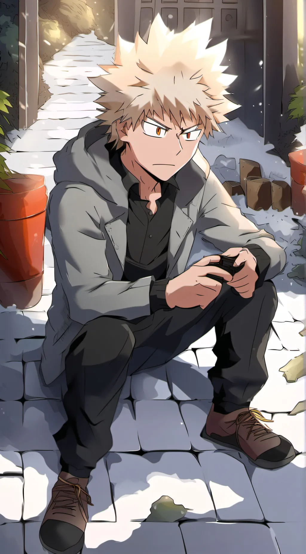 ai character: bakugou katsuki background