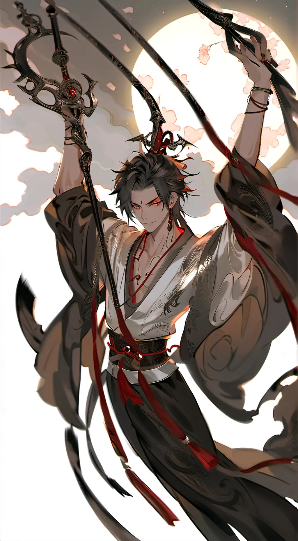 ai character: muzan,uppermoons background